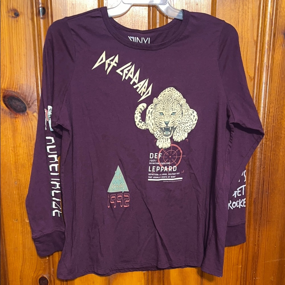 Purple Long Sleeve Tee with Playful Graphic